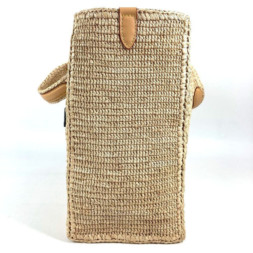 LOUIS VUITTON M25008 Damiera Summer Shopper Tote with Pouch, MM, Handbag, Shoulder Bag, Raffia, Unisex, Natural Beige