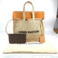 LOUIS VUITTON M25008 Damiera Summer Shopper Tote with Pouch, MM, Handbag, Shoulder Bag, Raffia, Unisex, Natural Beige