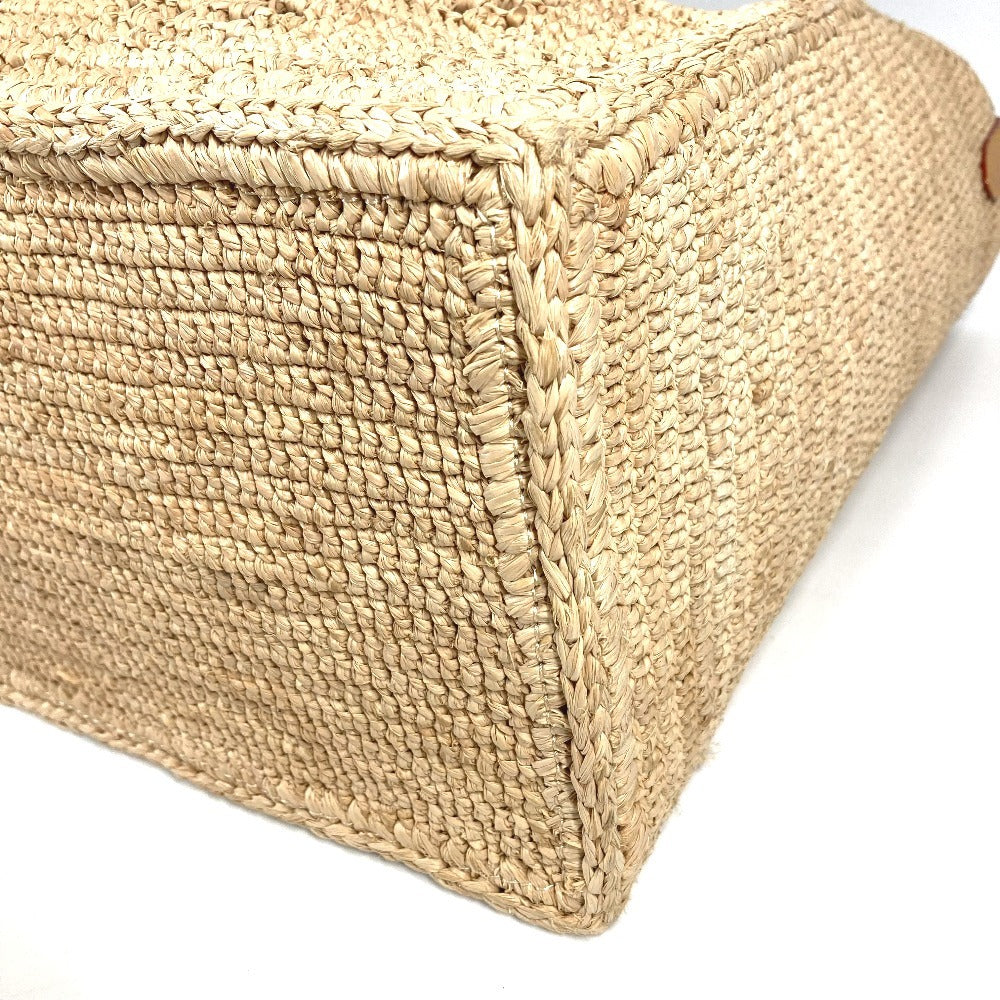 LOUIS VUITTON M25008 Damiera Summer Shopper Tote with Pouch, MM, Handbag, Shoulder Bag, Raffia, Unisex, Natural Beige