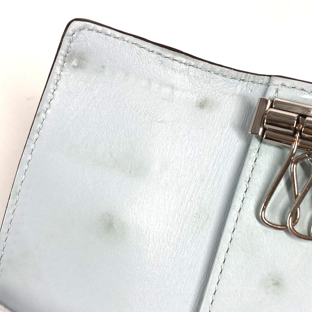 LOUIS VUITTON M81236 Monogram Mahina Multicle 4 Key Case, 4-Key Case, Monogram Mahina Leather, Unisex, Bleu Nuage Blue