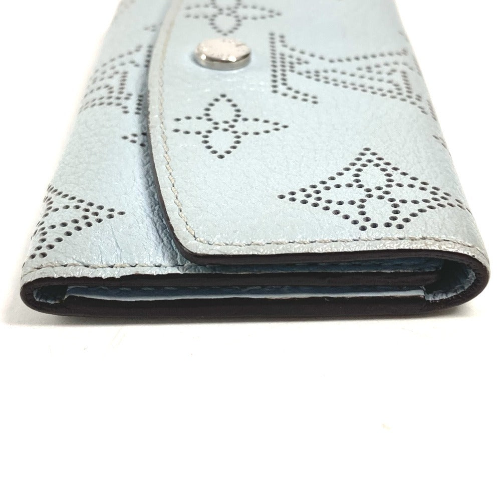 LOUIS VUITTON M81236 Monogram Mahina Multicle 4 Key Case, 4-Key Case, Monogram Mahina Leather, Unisex, Bleu Nuage Blue