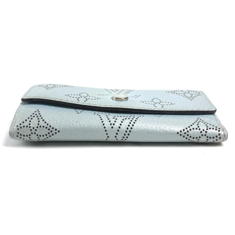 LOUIS VUITTON M81236 Monogram Mahina Multicle 4 Key Case, 4-Key Case, Monogram Mahina Leather, Unisex, Bleu Nuage Blue