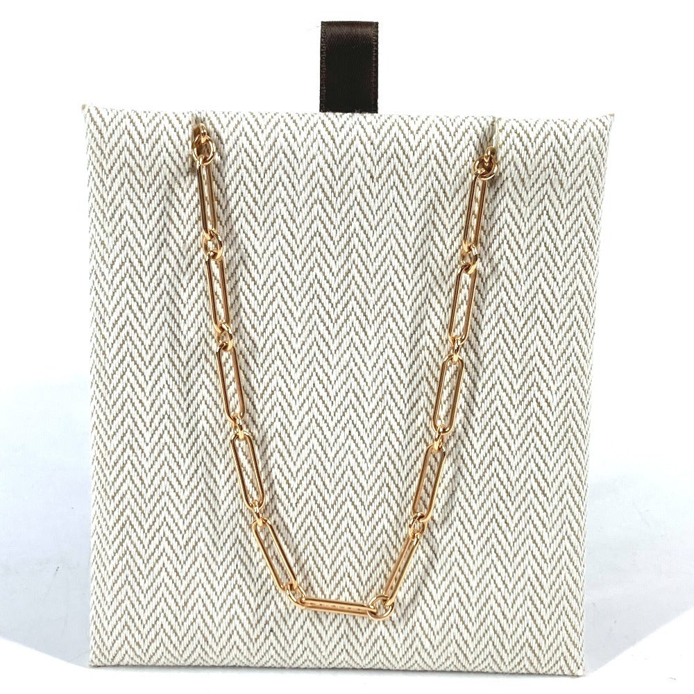 HERMES チェーン ロング ネックレス ネックレス メタル ユニセックス ピンクゴールド