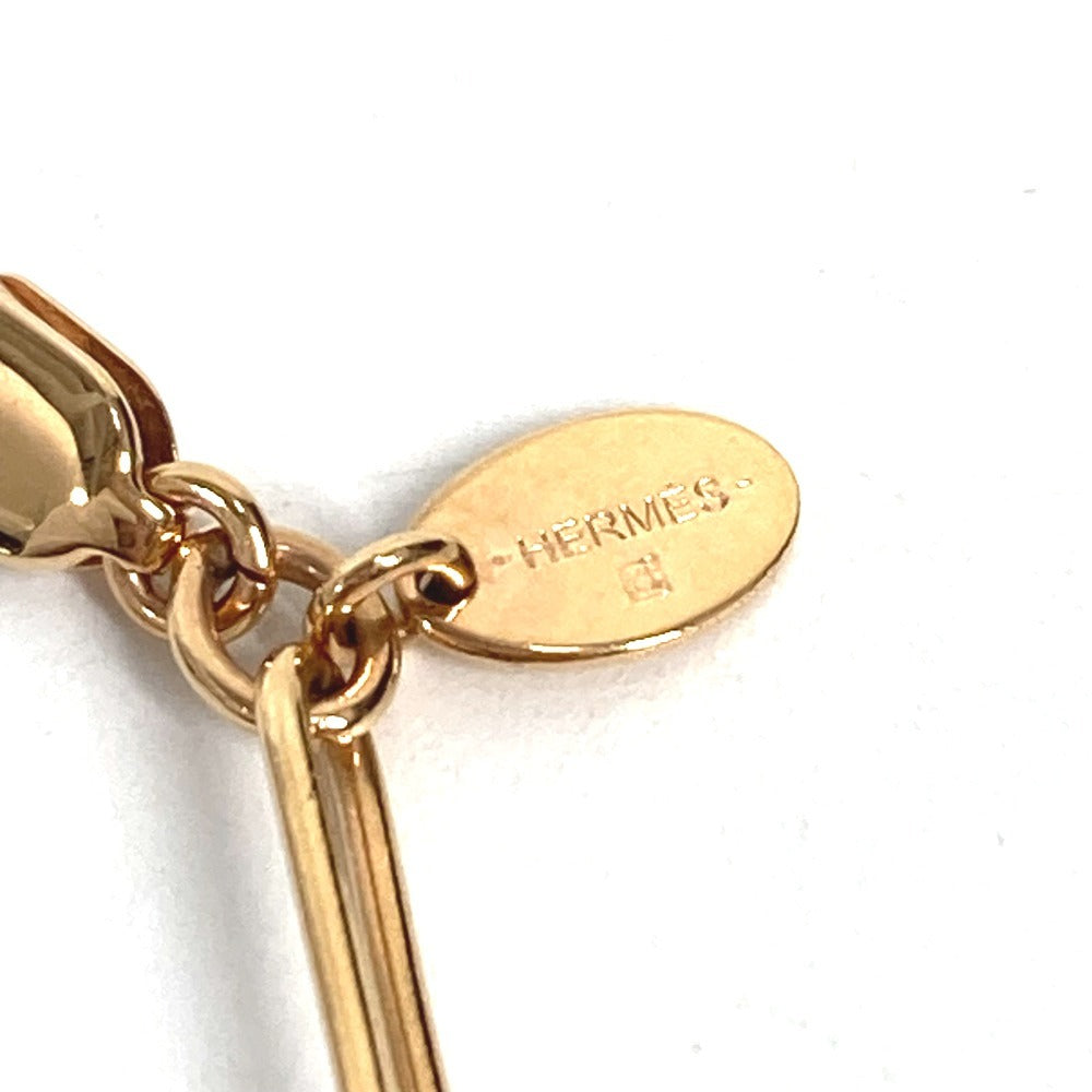 HERMES チェーン ロング ネックレス ネックレス メタル ユニセックス ピンクゴールド