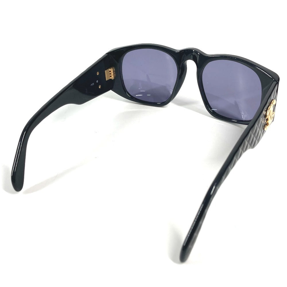 Vintage CHANEL CC Coco Mark Logo Matelasse Quilted Glasses Eyewear Sunglasses Plastic Unisex Black
