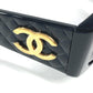 Vintage CHANEL CC Coco Mark Logo Matelasse Quilted Glasses Eyewear Sunglasses Plastic Unisex Black