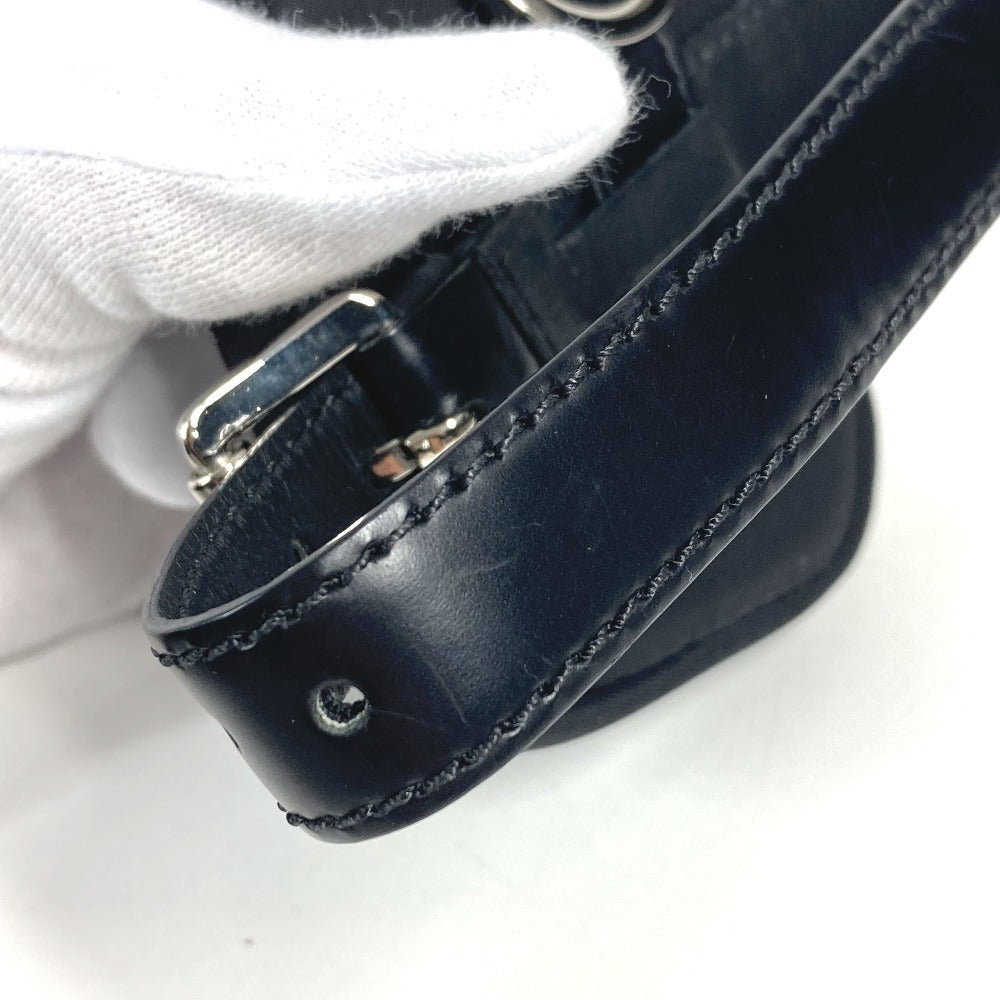 PRADA トライアングルロゴ 三角ロゴ プレート ベルト付き ミニ マルチポーチ ポーチ レザー/ナイロン ユニセックス ブラック