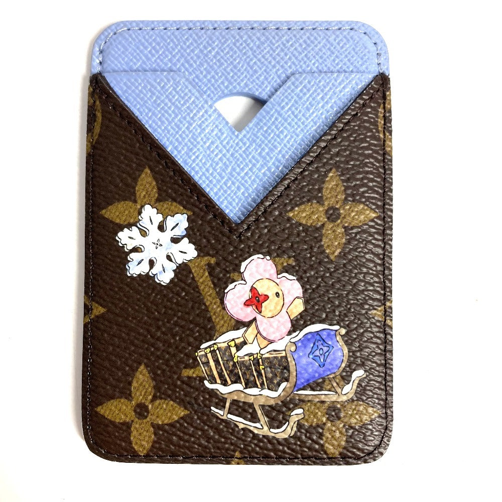 LOUIS VUITTON M26475 Monogram Vivienne Porte Carte Magnet Business Card Holder, Pass Case, MagSafe Card Case, Monogram Canvas, Unisex, Brown