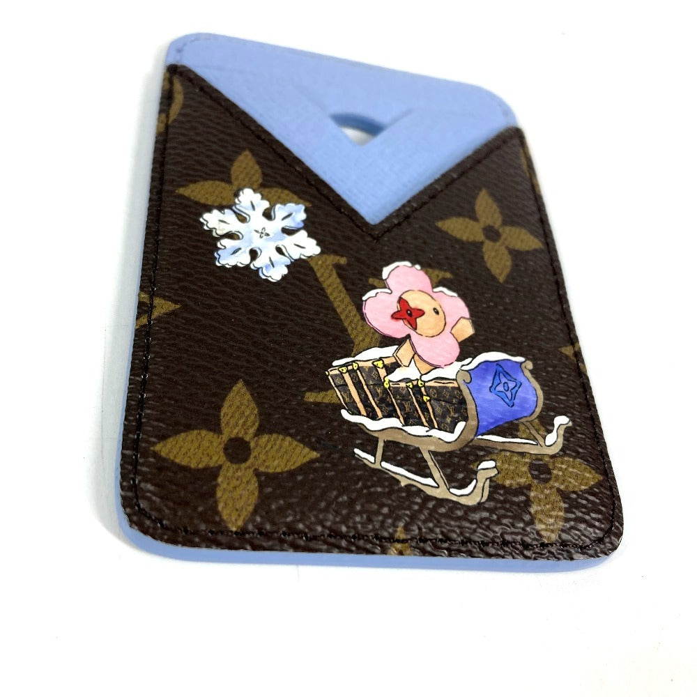 LOUIS VUITTON M26475 Monogram Vivienne Porte Carte Magnet Business Card Holder, Pass Case, MagSafe Card Case, Monogram Canvas, Unisex, Brown