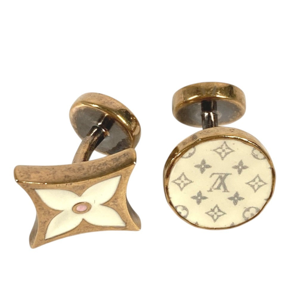 LOUIS VUITTON MP2354 モノグラム ブトン ドゥ マンシェット モノグラム 2点のみ アクセサリー カフス メタル メンズ ゴールド