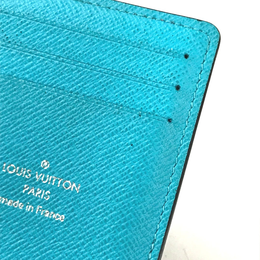 LOUIS VUITTON M11469 Monogram Eclipse Reverse Organizer de Poche Business Card Holder, Pass Case, Bifold Card Case, Monogram Eclipse Canvas, Unisex, Gray