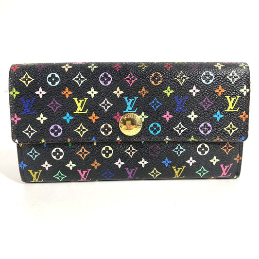 LOUIS VUITTON M60273 モノグラムマルチカラー ポルトフォイユ サラ ポルトフォイユサラ ロングウォレット フラップ 長財布 モノグラムマルチカラーキャンバス ユニセックス ブラック