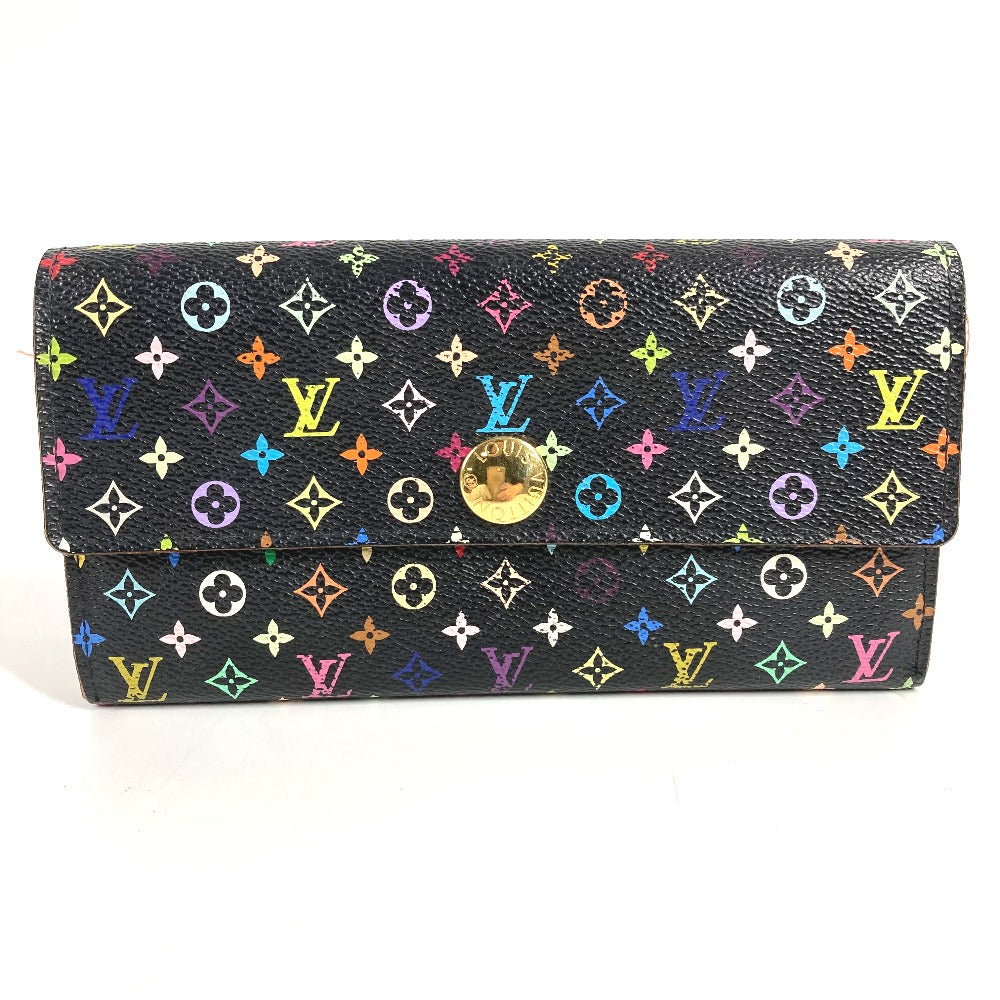 LOUIS VUITTON M60273 モノグラムマルチカラー ポルトフォイユ サラ ポルトフォイユサラ ロングウォレット フラップ 長財布 モノグラムマルチカラーキャンバス ユニセックス ブラック