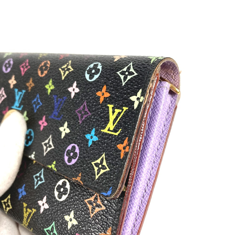 LOUIS VUITTON M60273 モノグラムマルチカラー ポルトフォイユ サラ ポルトフォイユサラ ロングウォレット フラップ 長財布 モノグラムマルチカラーキャンバス ユニセックス ブラック