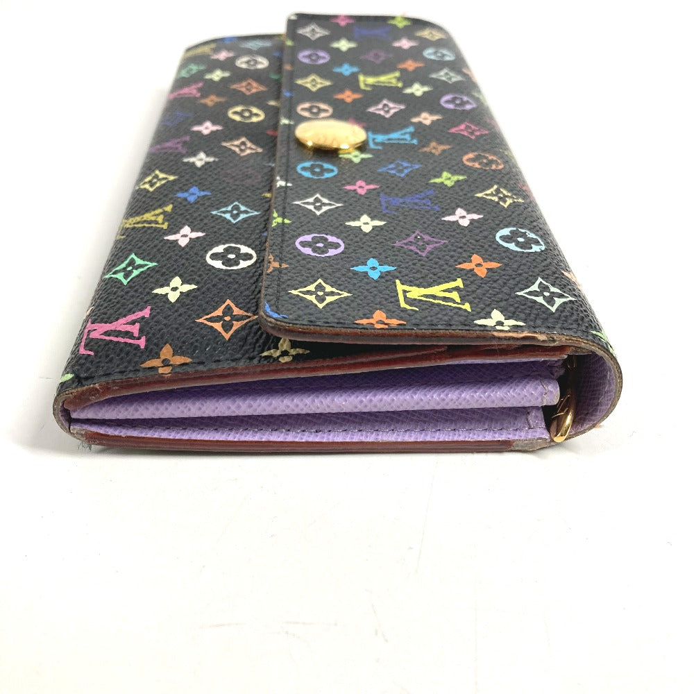 LOUIS VUITTON M60273 モノグラムマルチカラー ポルトフォイユ サラ ポルトフォイユサラ ロングウォレット フラップ 長財布 モノグラムマルチカラーキャンバス ユニセックス ブラック