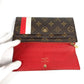 LOUIS VUITTON M60034 Monogram Groom Portefeuille Sarah Long Wallet with Flap, Monogram Canvas, Unisex, Brown