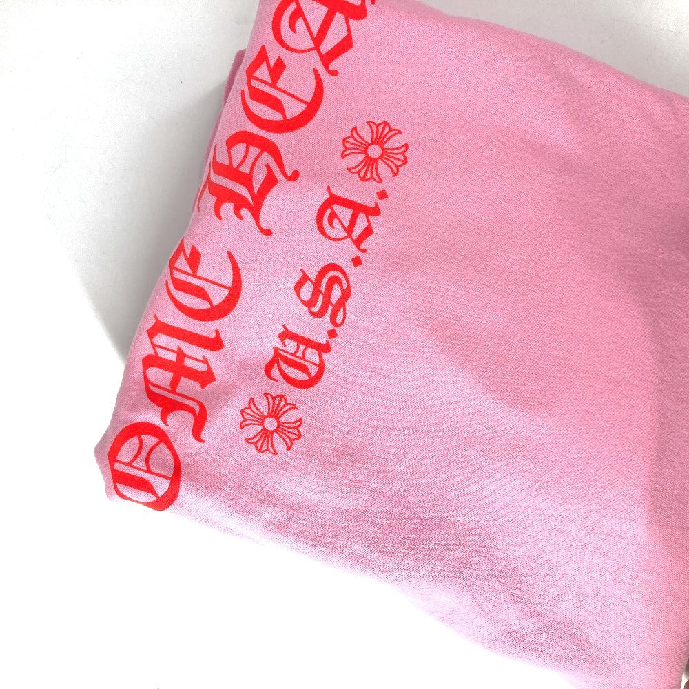 CHROME HEARTS トレーナー スウェット 長袖 USA ロゴ アパレル フーディー フード パーカー コットン メンズ ピンク