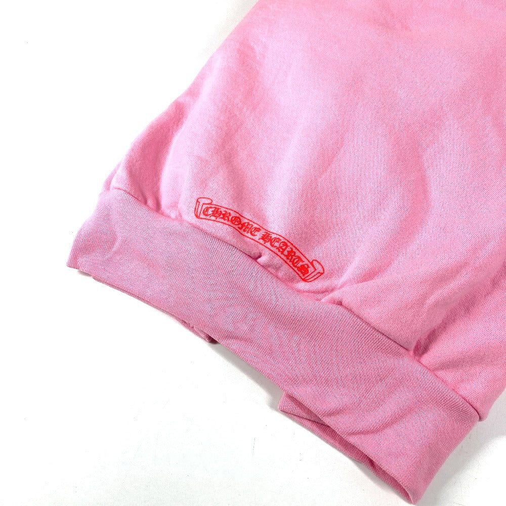 CHROME HEARTS トレーナー スウェット 長袖 USA ロゴ アパレル フーディー フード パーカー コットン メンズ ピンク