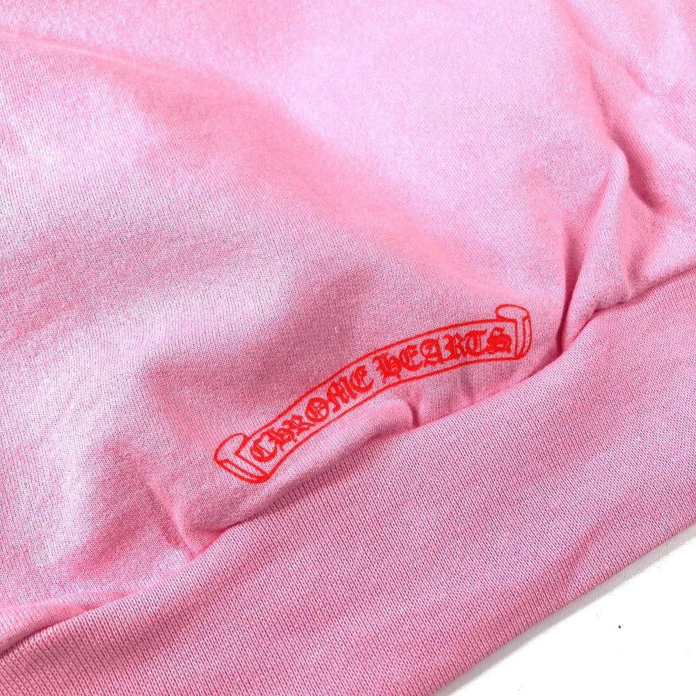 CHROME HEARTS トレーナー スウェット 長袖 USA ロゴ アパレル フーディー フード パーカー コットン メンズ ピンク