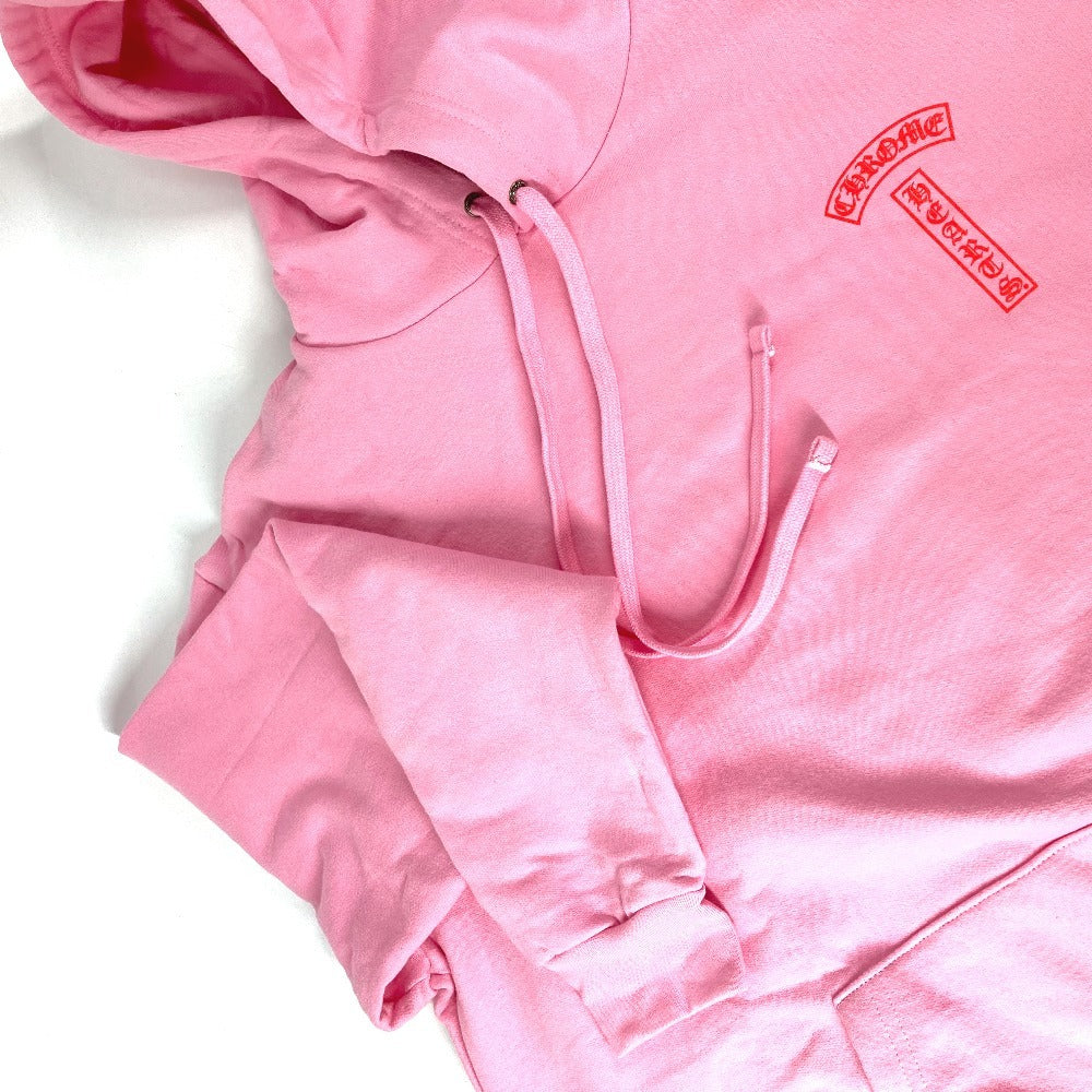 CHROME HEARTS トレーナー スウェット 長袖 USA ロゴ アパレル フーディー フード パーカー コットン メンズ ピンク