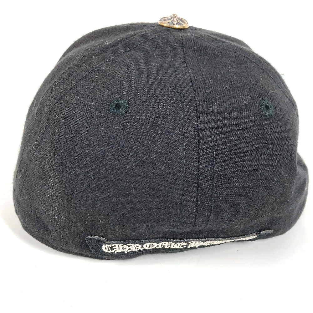 CHROME HEARTS ホースシュー ロゴ 帽子 キャップ帽 ベースボール キャップ ウール ユニセックス ブラック