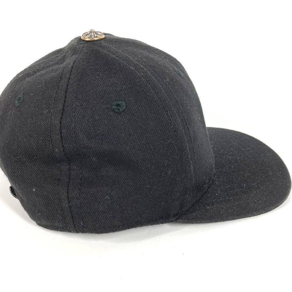 CHROME HEARTS ホースシュー ロゴ 帽子 キャップ帽 ベースボール キャップ ウール ユニセックス ブラック