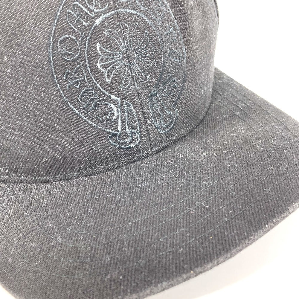 CHROME HEARTS ホースシュー ロゴ 帽子 キャップ帽 ベースボール キャップ ウール ユニセックス ブラック