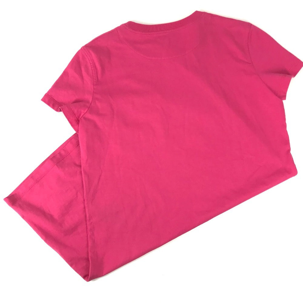 HERMES Embroidered Mosaic H Logo Pocket Apparel T-Shirt Dress, Round Neck, Cotton, Women's, Pink