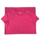 HERMES Embroidered Mosaic H Logo Pocket Apparel T-Shirt Dress, Round Neck, Cotton, Women's, Pink