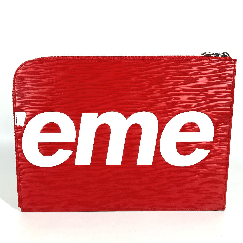 LOUIS VUITTON M67722 エピ ポシェット ジュール GM ポシェットジュールGM supreme シュプリーム コラボ カバン クラッチバッグ エピレザー メンズ レッド