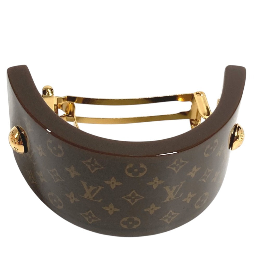LOUIS VUITTON M03551 モノグラム ヘアカフ･MNG レジン ポニー ヘアゴム バレッタ ヘアアクセサリー ヘアピン レジン レディース ブラウン