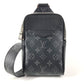 LOUIS VUITTON M30741 タイガラマ アウトドアスリングバッグ クロス ボディバッグ ショルダーバッグ タイガレザー ユニセックス ブラック
