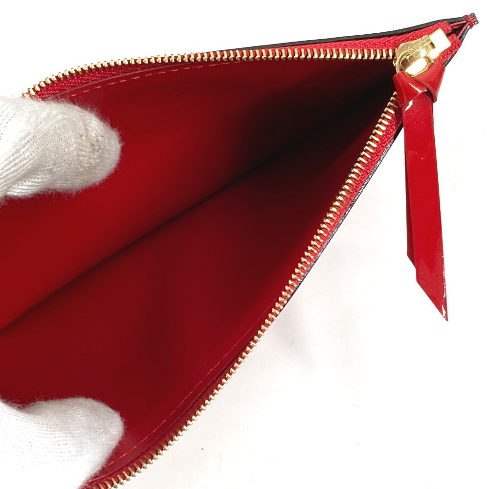 LOUIS VUITTON M61293 モノグラム ヴェルニ ポシェット フェリシー チェーンウォレット クラッチバッグ ショルダーバッグ モノグラムヴェルニキャンバス レディース レッド