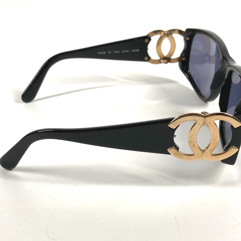 CHANEL ヴィンテージ CC ココマーク ロゴ めがね メガネ アイウェア 眼鏡 サングラス プラスチック ユニセックス ブラック