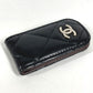 CHANEL マトラッセ キルティング CC ココマーク ロゴ 財布 札ばさみ マネークリップ ラムスキン ユニセックス ブラック