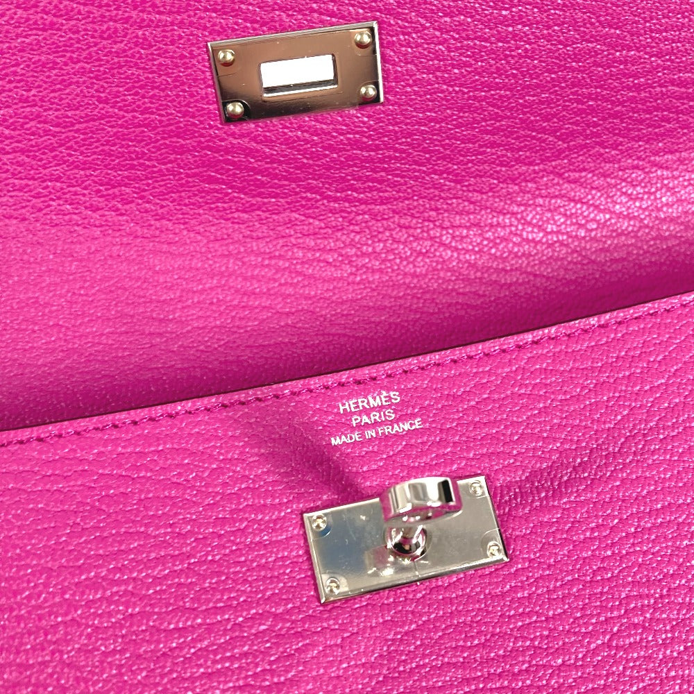 HERMES ケリーウォレット ケリー ウォレット ロングウォレット フラップ 長財布 シェーブル ユニセックス ローズパープル パープル