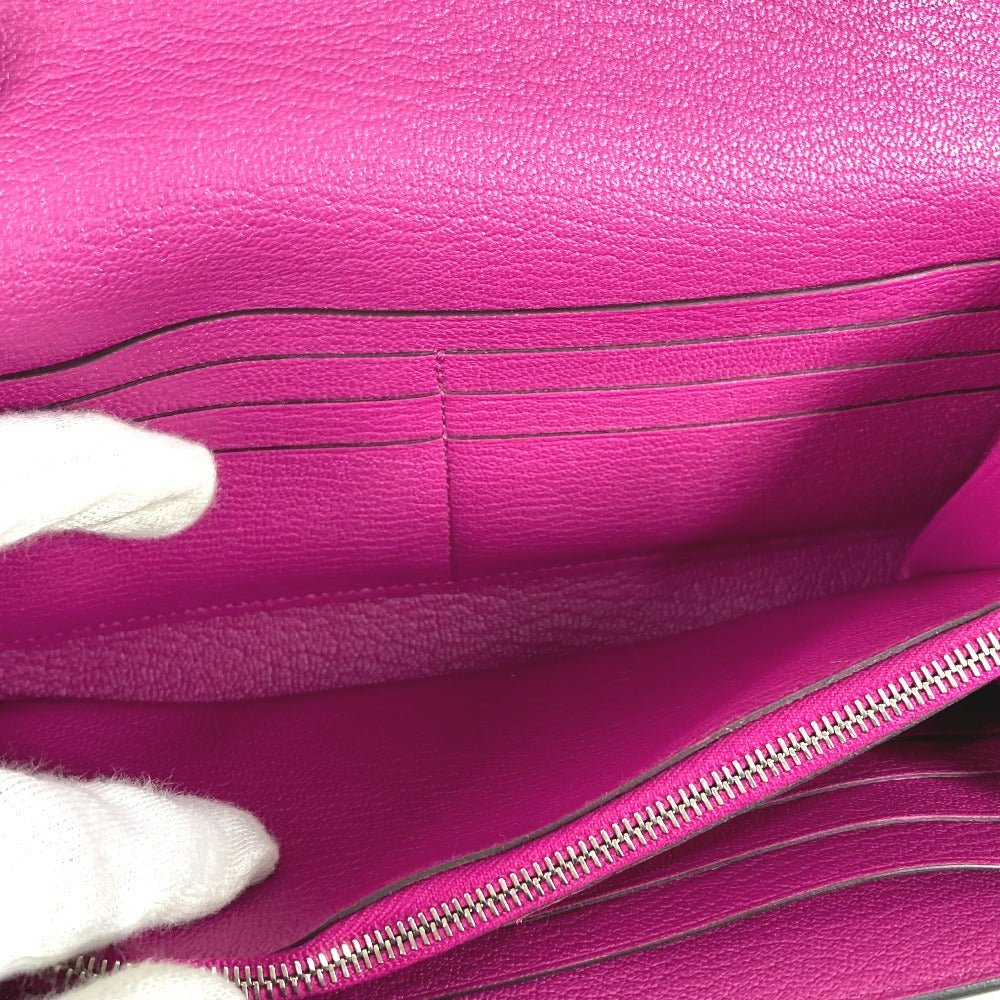 HERMES ケリーウォレット ケリー ウォレット ロングウォレット フラップ 長財布 シェーブル ユニセックス ローズパープル パープル