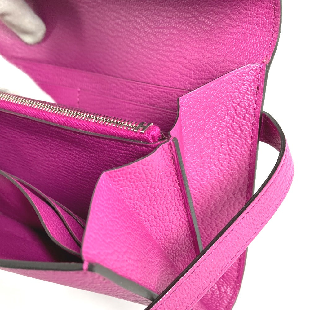 HERMES ケリーウォレット ケリー ウォレット ロングウォレット フラップ 長財布 シェーブル ユニセックス ローズパープル パープル