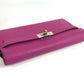 HERMES ケリーウォレット ケリー ウォレット ロングウォレット フラップ 長財布 シェーブル ユニセックス ローズパープル パープル