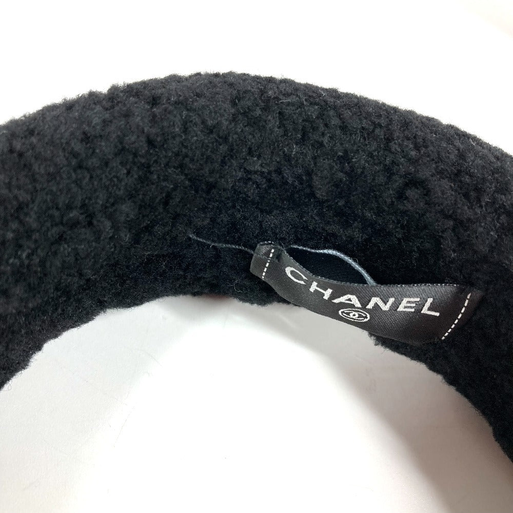 CHANEL シャネル　AAB263 25秋冬 CC ロゴ ココマーク ヘッドバンド ヘアバンド カチューシャ シアリング レディース ブラック