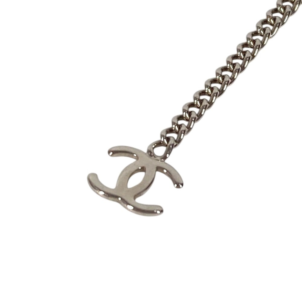 CHANEL 00V CC Coco Mark Logo Chain Accessory Earrings Metal Unisex Silver