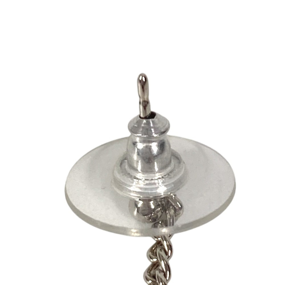 CHANEL 00V CC Coco Mark Logo Chain Accessory Earrings Metal Unisex Silver