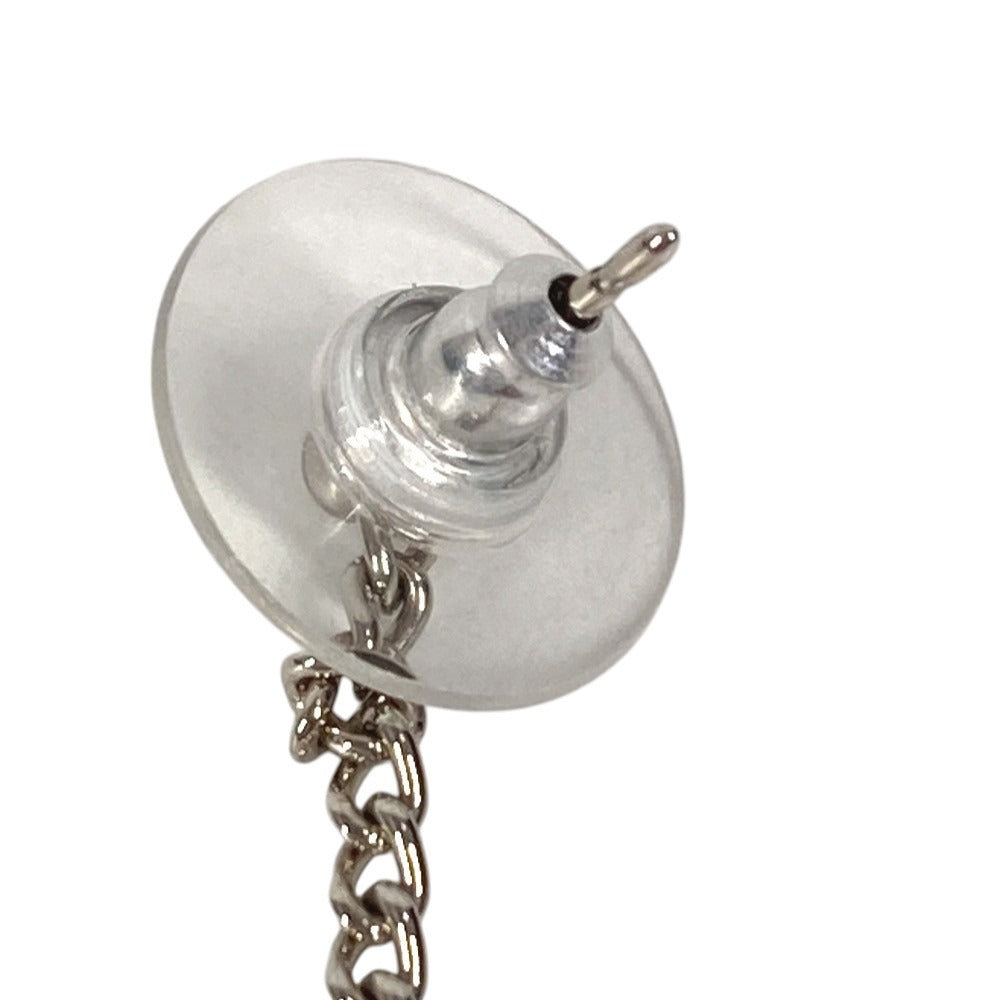 CHANEL 00V CC Coco Mark Logo Chain Accessory Earrings Metal Unisex Silver