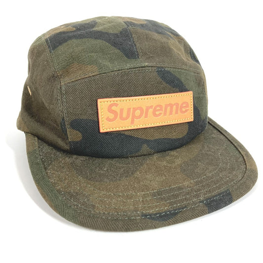 LOUIS VUITTON MP1875 シュプリーム コラボ Supreme 17AW Camp Cap キャンプキャップ カモフラ ボックスロゴ 帽子 キャップ帽 ベースボール キャップ コットン メンズ カーキ