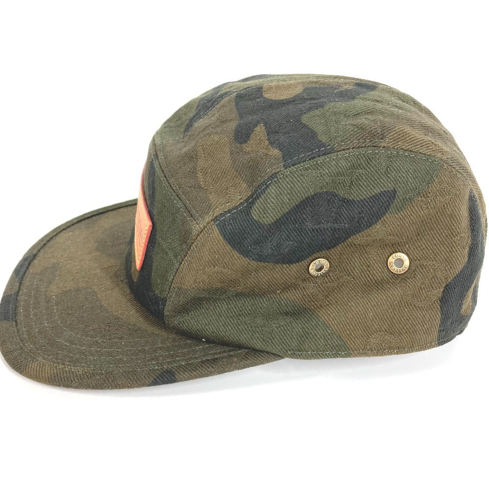 LOUIS VUITTON MP1875 シュプリーム コラボ Supreme 17AW Camp Cap キャンプキャップ カモフラ ボックスロゴ 帽子 キャップ帽 ベースボール キャップ コットン メンズ カーキ