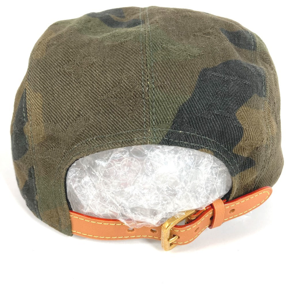 LOUIS VUITTON MP1875 シュプリーム コラボ Supreme 17AW Camp Cap キャンプキャップ カモフラ ボックスロゴ 帽子 キャップ帽 ベースボール キャップ コットン メンズ カーキ