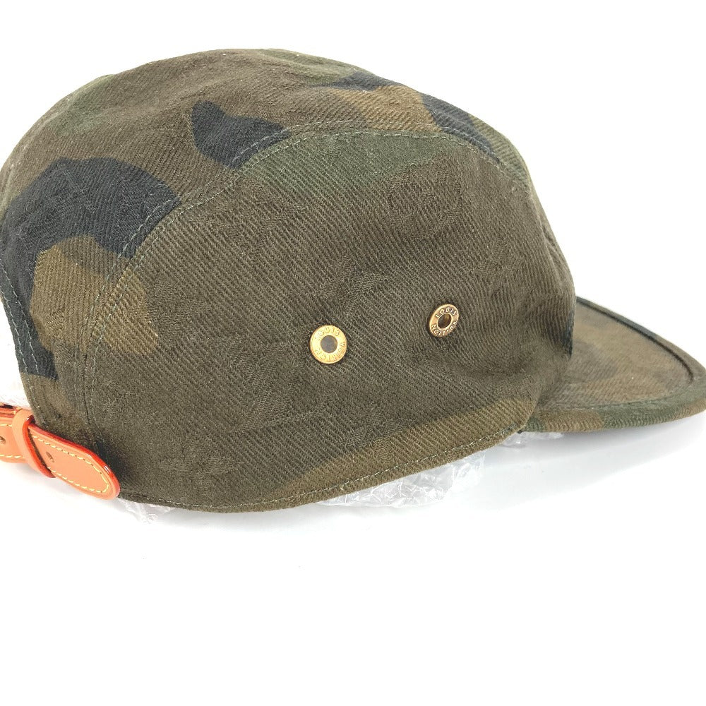 LOUIS VUITTON MP1875 シュプリーム コラボ Supreme 17AW Camp Cap キャンプキャップ カモフラ ボックスロゴ 帽子 キャップ帽 ベースボール キャップ コットン メンズ カーキ