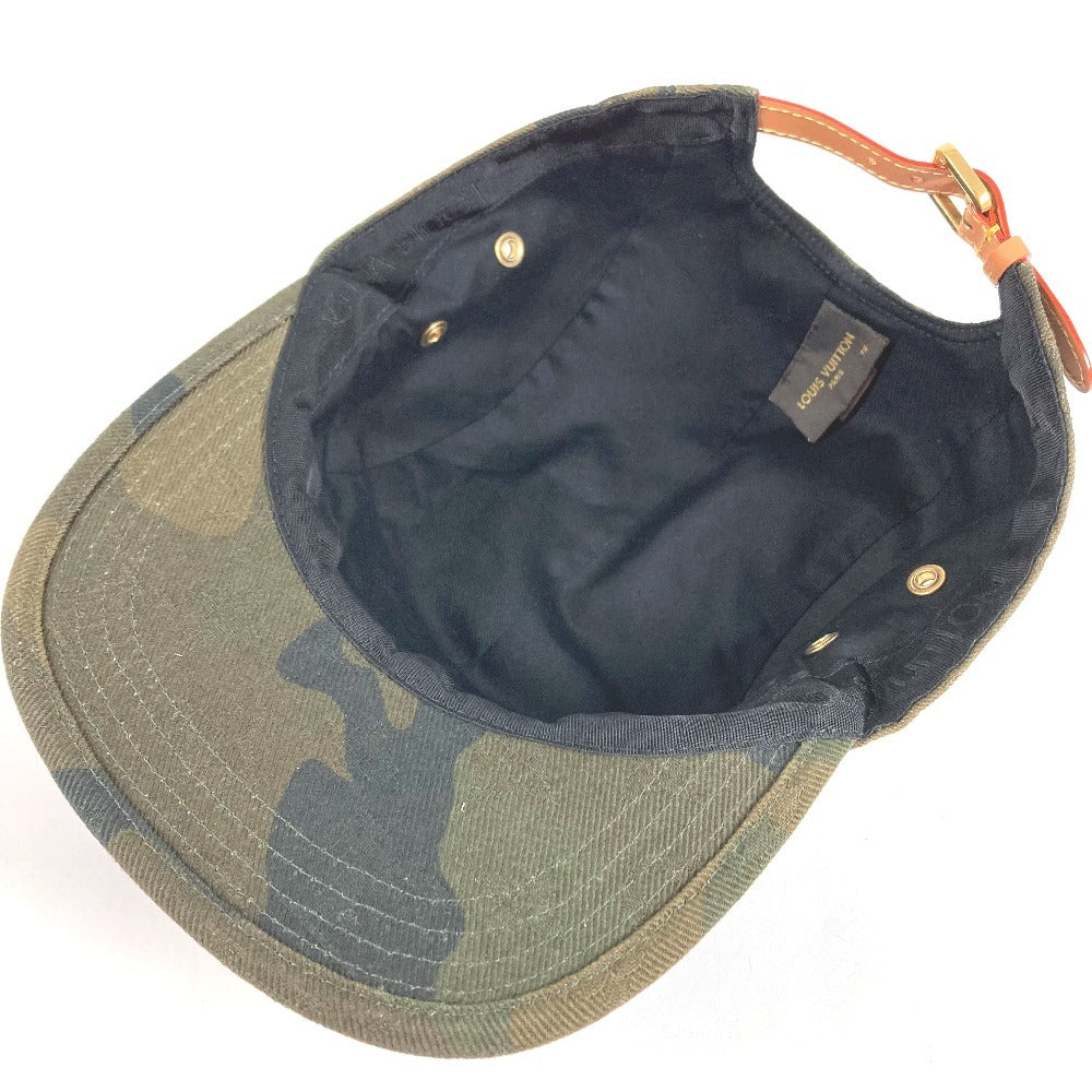 LOUIS VUITTON MP1875 シュプリーム コラボ Supreme 17AW Camp Cap キャンプキャップ カモフラ ボックスロゴ 帽子 キャップ帽 ベースボール キャップ コットン メンズ カーキ