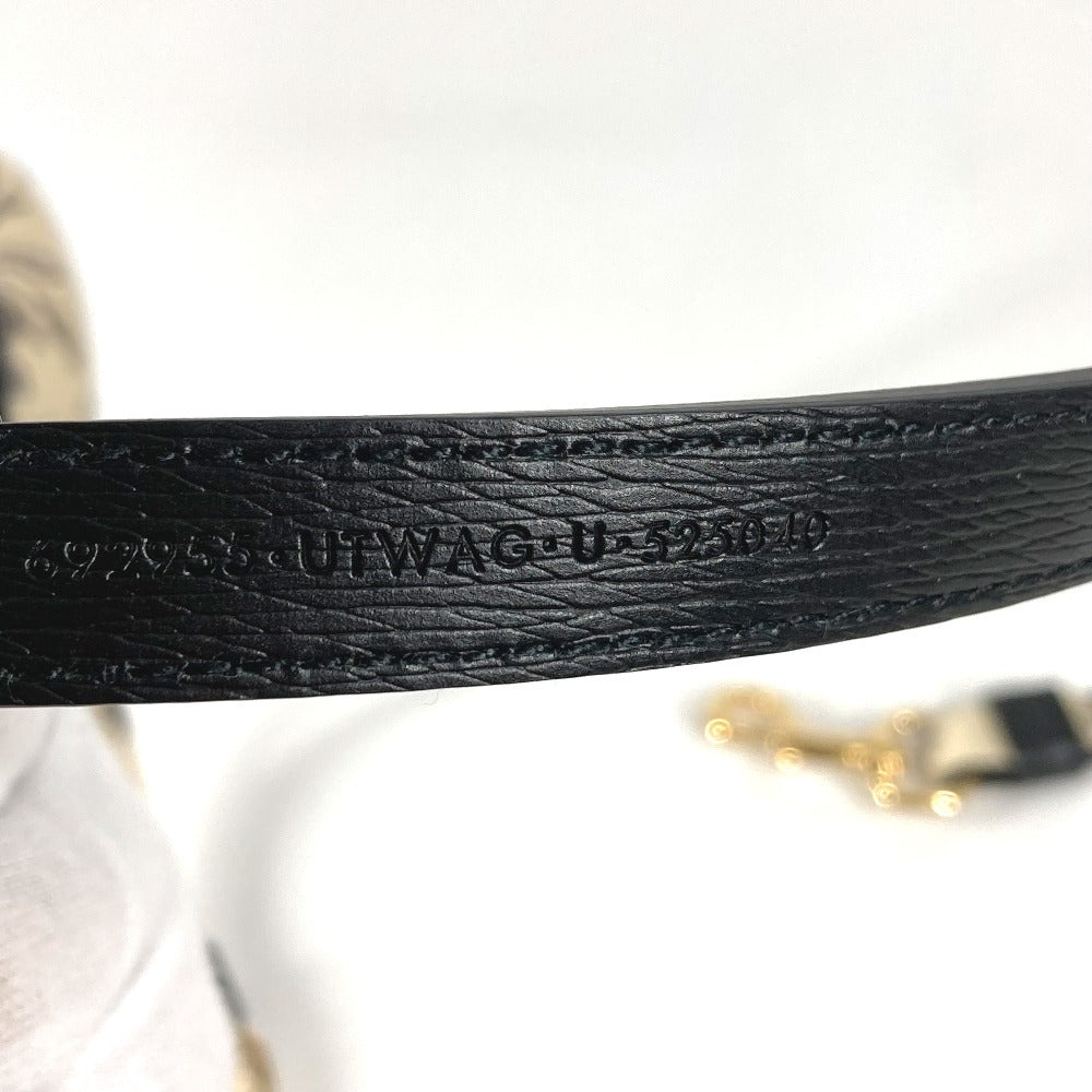 GUCCI 692955 ハーバリウム エクストラ スモール ペット リード ペット 犬 ドッグ DOG リード レザー ユニセックス ブラック