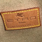 ETRO ペイズリー柄 総柄 ミニボストンバッグ カバン トートバッグ 筒形バッグ ハンドバッグ レザー/キャンバス レディース ワインレッド系